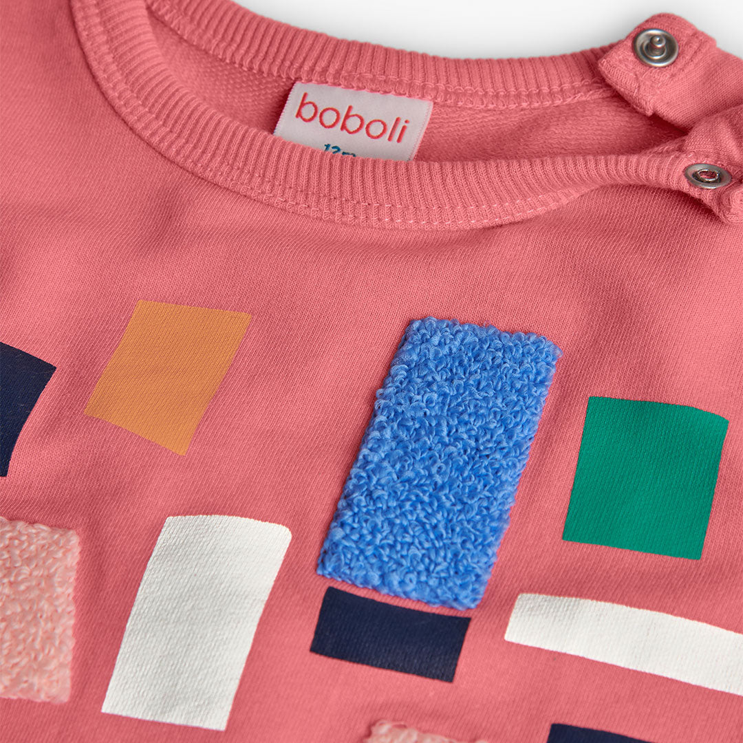 Sudadera Rosa geométrica