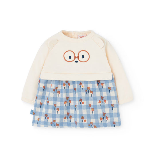 Vestido Felpa combinado