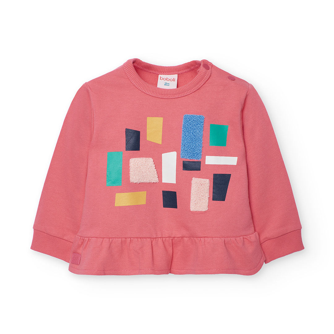 Sudadera Rosa geométrica