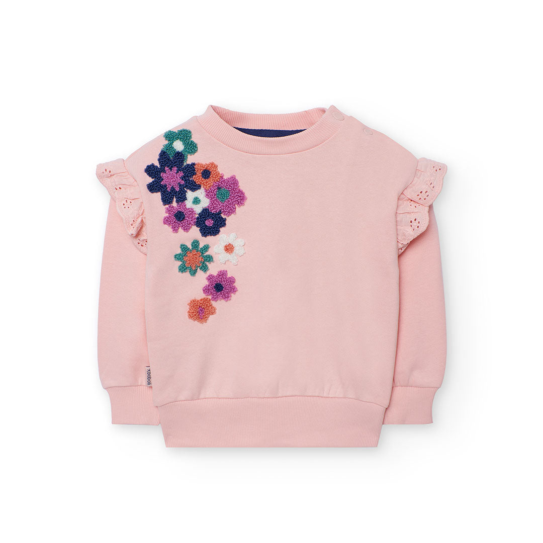 Sudadera Rosa y flores
