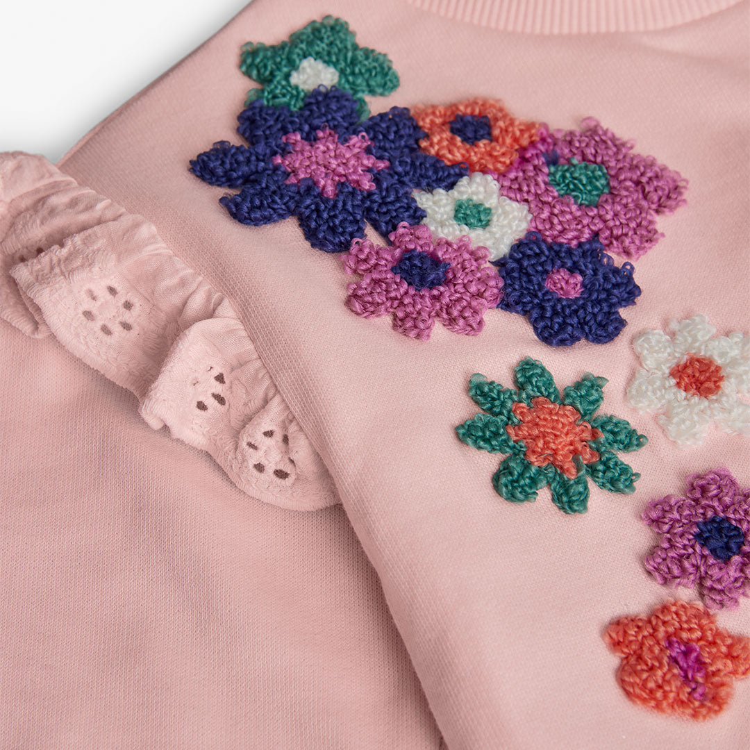Sudadera Rosa y flores