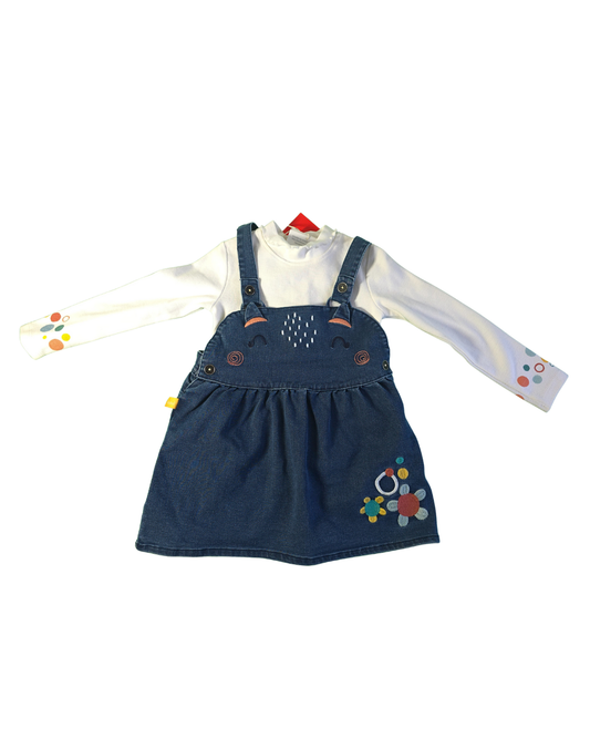 Pichy vaquero + Body Blanco