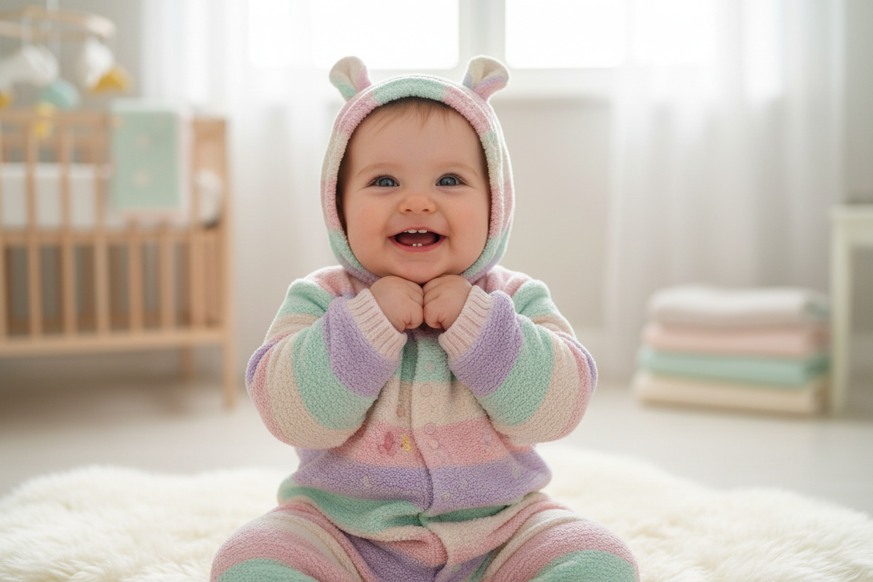 bebe niña con pelete