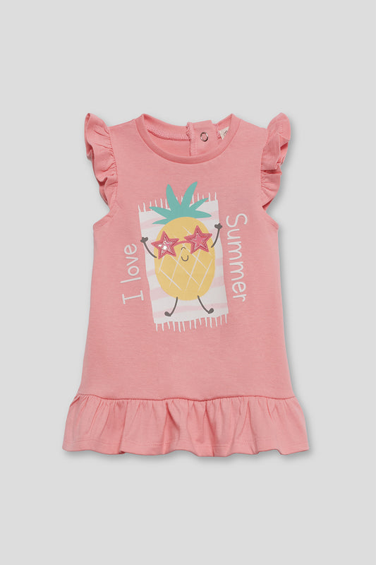Vestido corto estampado pineapple
